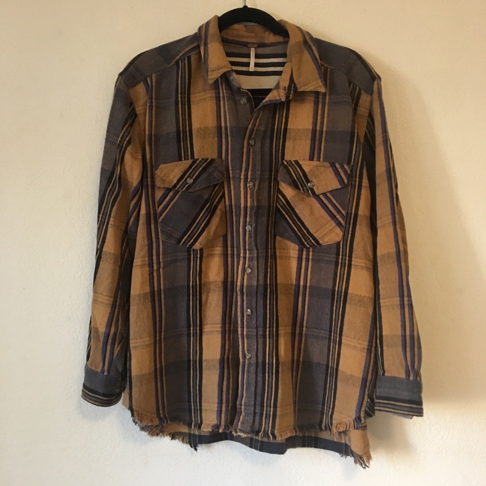 Free people flannel button down